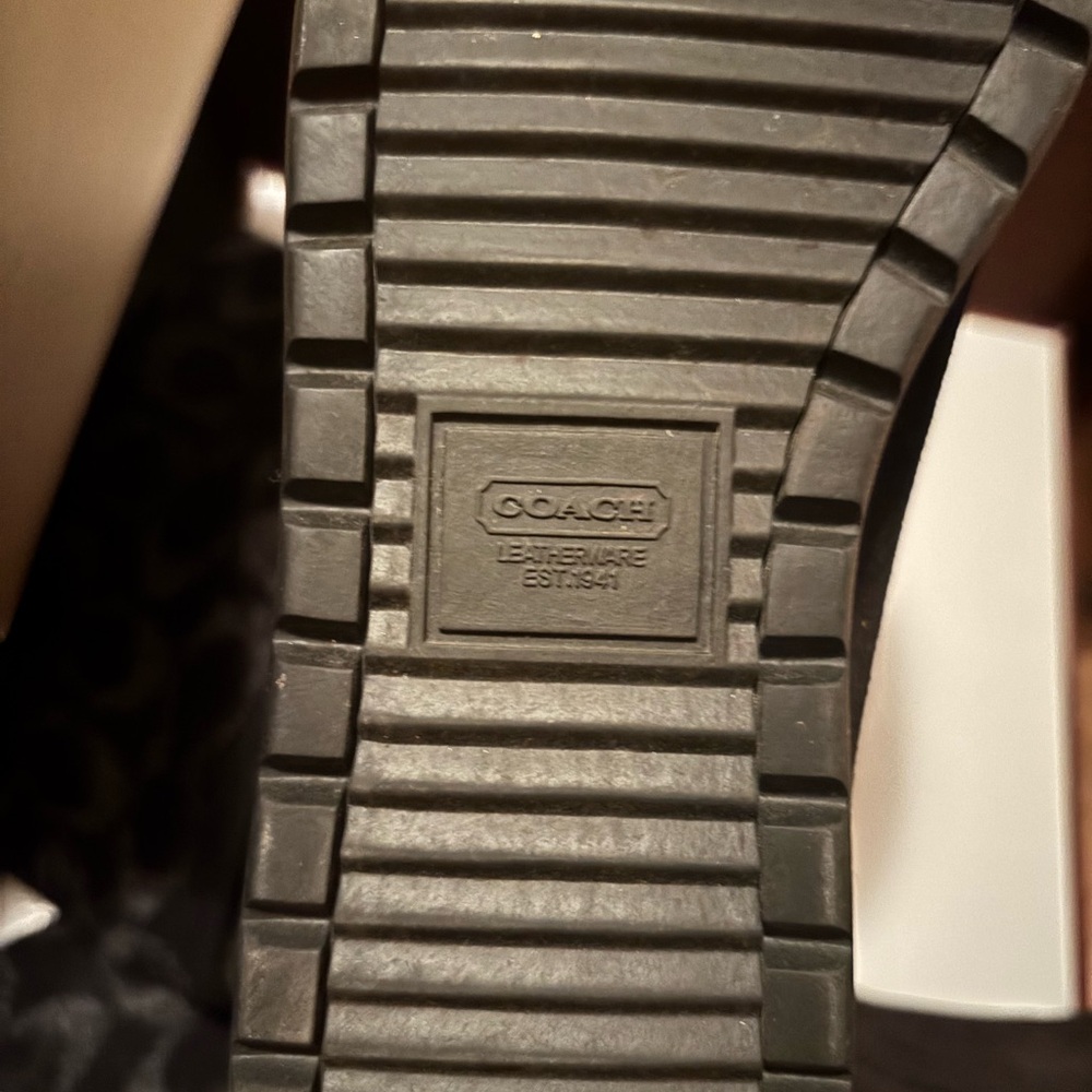 Coach Black Fold-Over Suede Boots - Picture 7 of 7
